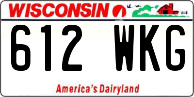 WI license plate 612WKG
