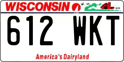 WI license plate 612WKT