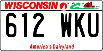 WI license plate 612WKU