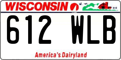 WI license plate 612WLB