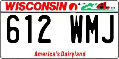 WI license plate 612WMJ