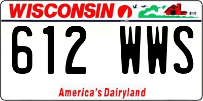 WI license plate 612WWS