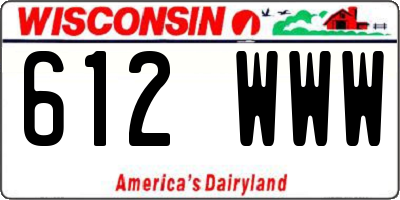 WI license plate 612WWW