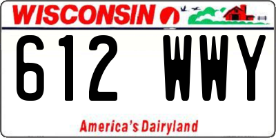 WI license plate 612WWY