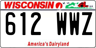 WI license plate 612WWZ