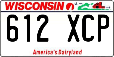 WI license plate 612XCP