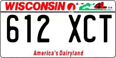 WI license plate 612XCT