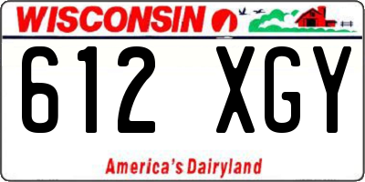 WI license plate 612XGY