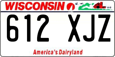 WI license plate 612XJZ