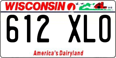 WI license plate 612XLO