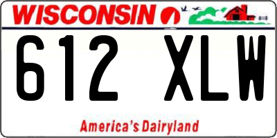 WI license plate 612XLW