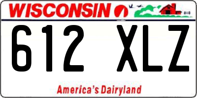 WI license plate 612XLZ
