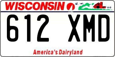 WI license plate 612XMD