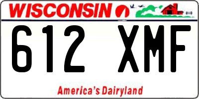 WI license plate 612XMF
