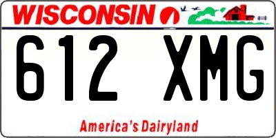 WI license plate 612XMG
