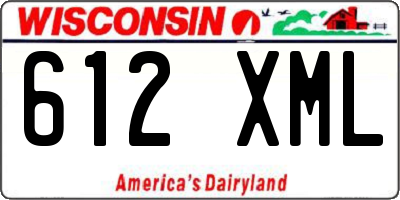 WI license plate 612XML