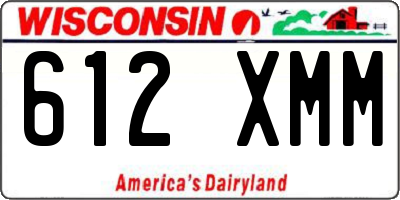 WI license plate 612XMM