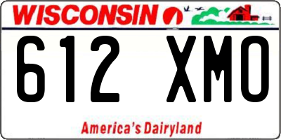 WI license plate 612XMO