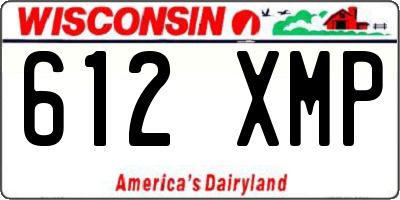 WI license plate 612XMP