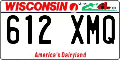 WI license plate 612XMQ
