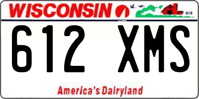 WI license plate 612XMS