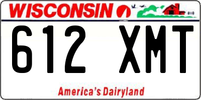 WI license plate 612XMT