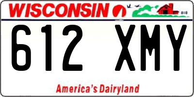 WI license plate 612XMY