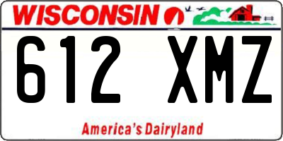WI license plate 612XMZ