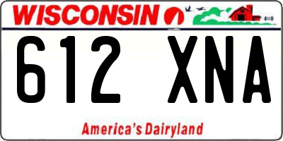 WI license plate 612XNA