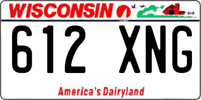 WI license plate 612XNG