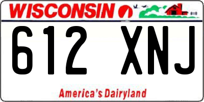 WI license plate 612XNJ