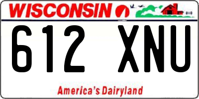 WI license plate 612XNU