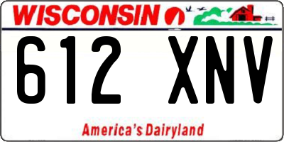 WI license plate 612XNV