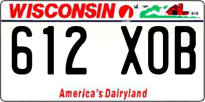WI license plate 612XOB