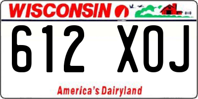 WI license plate 612XOJ