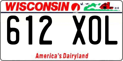 WI license plate 612XOL