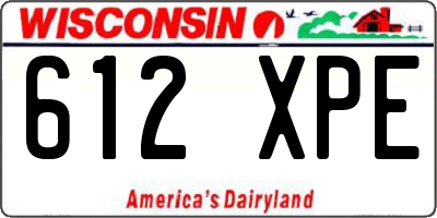 WI license plate 612XPE