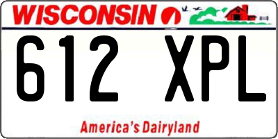 WI license plate 612XPL