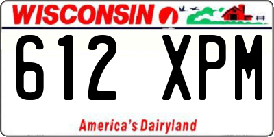 WI license plate 612XPM