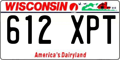 WI license plate 612XPT