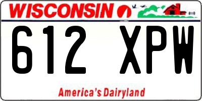 WI license plate 612XPW