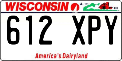 WI license plate 612XPY