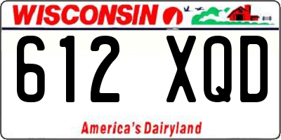 WI license plate 612XQD