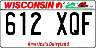 WI license plate 612XQF