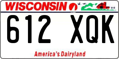 WI license plate 612XQK