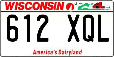WI license plate 612XQL