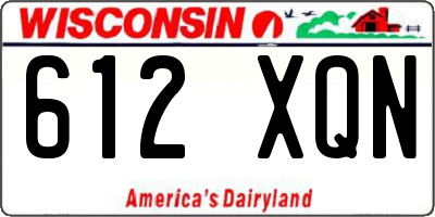 WI license plate 612XQN