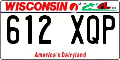 WI license plate 612XQP