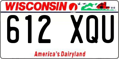 WI license plate 612XQU