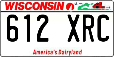 WI license plate 612XRC